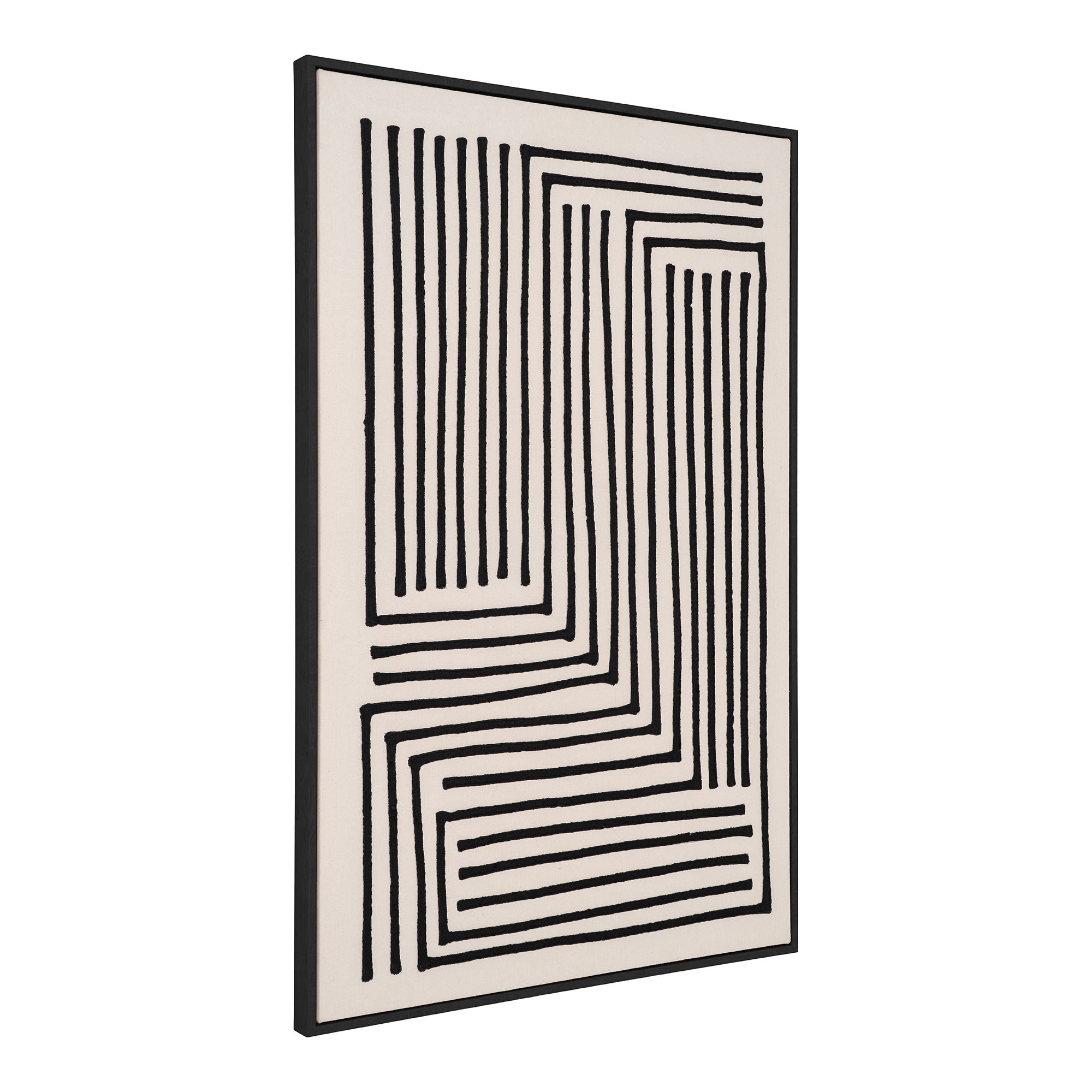 Farbe  Lipari – Leinwandbild, schwarz/beige, 60×90 cm